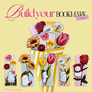 Bookmark Bouquet, Build Your Bookmark Flower, Cute Pretty Drawing Painted Ghost Sunflower Poppy Dais