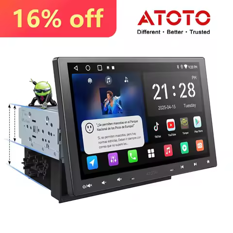 ATOTO A5LG110T Android Car Radio 10 inches Adaptable to 1DIN/2DIN, Floating Screen, CarPlay and Andr