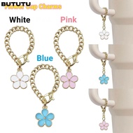 BUTUTU 1Pcs Cup Flower Charm Chain, Enamel Tags Decorative Bottle Decoration Pandant, Durable Flower