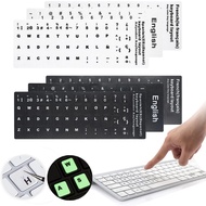 Wear-resistant Russian English Keyboard Sticker Letter Alphabet Layout Luminous Stickers For Laptop Desktop PC