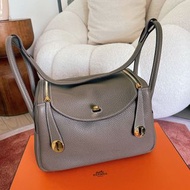 Hermes Lindy 26 18 Etoupe 大象灰 GHW (TC)