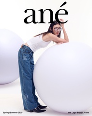 ané Logo baggy jeans ยีนส์โลโก้ทรงขากว้างเอวกลางถึงเอวตํ่า ane.wear  (preorder 3 weeks)