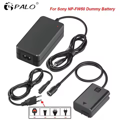 NP-FW50 NP FW50 Dummy Battery AC Power Supply Adapter DC Coupler Kit for Sony Alpha A5100 A6500 A640