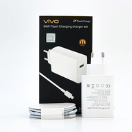 Vivo 66W Type C Flash Charger V27 V27e V25 V23 X80 T1 Pro 5G 100%Original