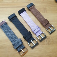 (Local) Canvas Woven Band Compatible for Fitbit Charge 4 Charge 3Charge 3 SE Band Soft Breathable Fabric