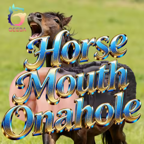 GEEBA 1.98lb Realistic Horse Mouth Fantasy Male Masturbator Silicone Pocket Pussy Stroker For Men Ar