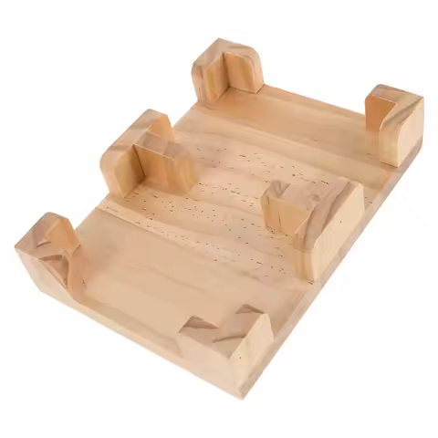 Rotating Canasta Card Holder Tray Wood Playing Card Holder Poker Game Card Holder Organizer Tray Tab