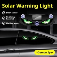 MAELOVE2 Solar Devil Car Eye Light, Wireless Led Flashing Acrylic Halloween Festival Lamp, Dual Car 