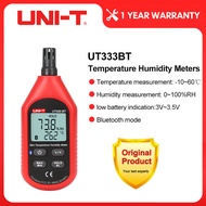 เครื่องวัดอุณหภูมิความชื้นอิเล็กทรอนิกส์แบบ UNI-T ขนาดเล็ก UT333ในบ้านนอกบ้าน UT333BT เครื่องวัดอุณห