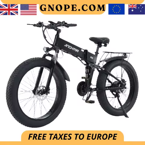JINGHMA NEW R5 1000W Electric Bicycle 26 Inch Men's Bike 4.0 Fat Tires Ebike 48V 14AH Lithium Batter