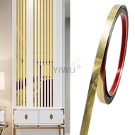 List Plate Strip Gold Mirror Sticker/List Strip Gold Flat Mirror Sticker Wall Decoration yiwutrading