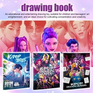 Kpop Demon Hunter Coloring Notebook Perfect Gift For Fans High-quality Paper Stress Relief & A4e2