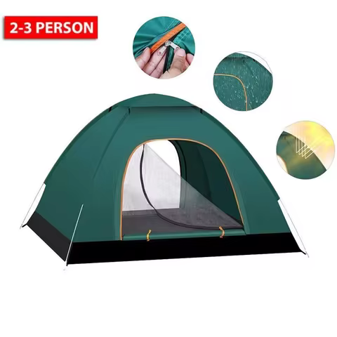 Portable pop up Camping Tent 2-3 Persons Instant Automatic Outdoor Waterproof