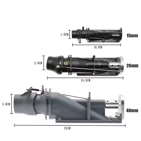 15//26/40mm remote control boat Water Jet Thruster Boat Pump Spray with 2 blades/3 blades Propeller 