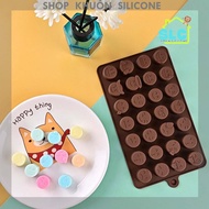 Emotional smiley face silicone mold with chocolate pouring icon