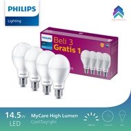 PHILIPS Cool White Daylight 14.5W Watt 1800 Lumen 3 Get 1 Free LED Lamp