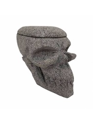 Molcajete En Forma De Cráneo De Piedra Volcánica