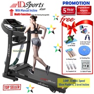 3.0HP ADSports AD509 Home Exercise Gym Fitness Electric Motorized Treadmill Mesin Senaman Aerobik Lari 跑步机