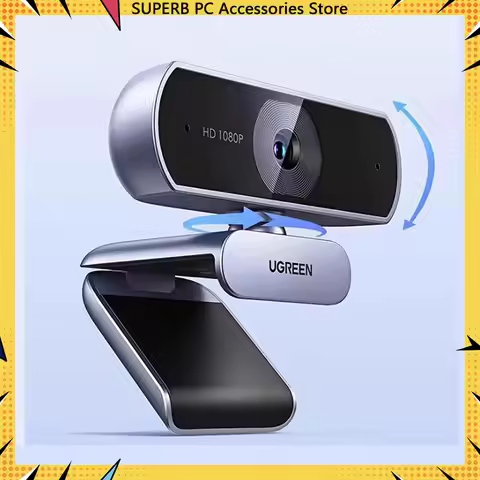 UGREEN 1080P/2K/4K Webcam with Microphone, Full HD USB Web Camera, Auto Light Correction, Video Webc