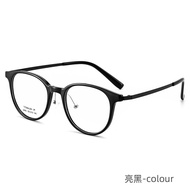 FIRADA Fashionable Comfortable Glasses Round Retro Pure Titanium Eyeglasses Optical Prescription Fra