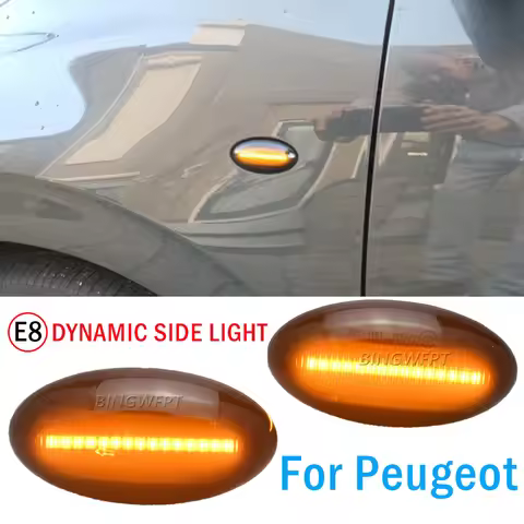 LED Dynamic Turn Signal Side Marker Light Blinker Light For Peugeot 307 206 407 107 607 1007 For Cit