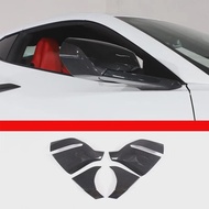 For Chevrolet Corvette C8 Z51 Z06 2020 + Car Rearview Mirror Lower Trim Cover Real Carbon Fiber Inte