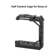 Camvate ที่ครอบกล้องแบบครึ่งเดียวสำหรับ Sony A1น้ำหนักเบารูปทรงป้องกันกรงพร้อมฐานยึดแบบ ARCA ในตัว