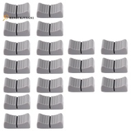 20Pcs 24mmx11mmx10mm Console Mixer Slider Fader Knobs Replacement for Potentiometer Gray Knob Black 
