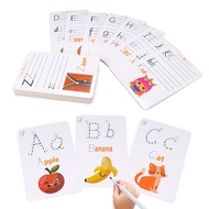 Bảng Chữ Cái Truy Tìm Thẻ Tái Sử Dụng tẩy khô Bảng Chữ Cái THẺ FLASH Trẻ Em Học Tập 26 Chữ ABC Từ Đồ
