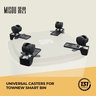 Misou Universal Casters For Townew Smart Bin [ 360° Rotation, Easy Install, Low Noise, Smooth, Home,