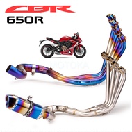 2014-2021 Motorcycle Exhaust Pipe Front Full System Honda CBR650 CBR650R CBR650F CB650F CB650R Manif