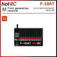 HotRC 10CH 10 Channel 2.4GHz F-10AT PWM Gyro Receiver Voltage Return DC4V-9V For DS800 CT-6A HT-10A 