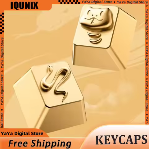 Original IQUNIX Snake Year Keycap Metal Single Key Caps Customization Mechanical Keyboard Customizat