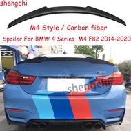 F82 M4 Style Carbon Fiber Spoiler For BMW 4 series M4 F82 2 Door Coupe Rear Trunk Spoiler Wing 2014-