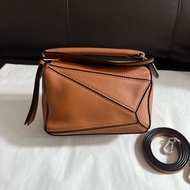 Loewe羅意威 99 新 焦糖色puzzle迷你mini幾何包手提單肩斜挎包 22 年