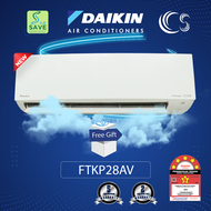 [SAVE 4.0] DAIKIN NEW PLASMA ION INVERTER AIRCOND 5 STAR  Air Conditioner R32 Inverter FTKP28A 1HP /