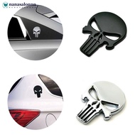 NANASALONNN 3D Metal Emblem Badge Decal Sticker Punisher Skull Car Motorcycle Waterproof Sticker G4M