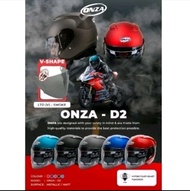 MOTORCYCLE HELMET TOPI KELEDAR MOTOR ONZA HELMET WITH KHI DESIGN + V SHAPE TINTED VISOR (SIRIM APPROVED)