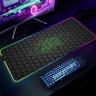 Geometric RGB Mousepad Large Gaming Mousepads Luminous Mouse Pads Big LED Mouse Mat Rubber Desk Pad Backlit Keyboard Mats