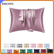 KKGOO 2pcs Silky Pillow Cover, 20" x 26" Breathable Silk Satin Pillowcase, King Size Envelope Closur