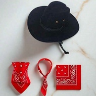 COWBOY HAT SET RANCH HAT ADULT COWBOY HAT/ WITH STRAP COWBOY HAT SET | UNISEX CAP ADULT COWBOY COSTU