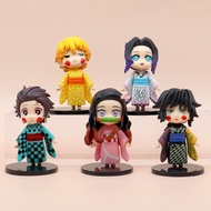 Anime Q Standing Kimono Demon Slayer Figure Tanjiro Mitobuko Demon Slayer Trendy Toy Figurine Displa
