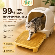 LDECO Cat Litter Trapping Ramp for High Litter Robot Self-Cleaning Litter Box Cat Steps Stairs