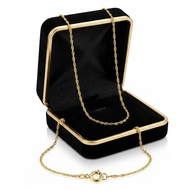Sophisticated 10k Gold Finish Necklace Simple Aesthetic Non-Tarnish Fashion Chain TWISTED CHAIN