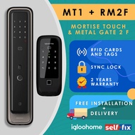 Igloohome Bundle - Rim Lock Metal Gate Fingerprint (RM2F) + Mortise Touch (MT1)