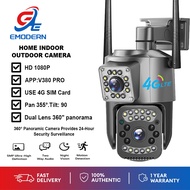 V380 Pro 4G SIM Card 4K 8MP CCTV Camera Outdoor IP Security Camera Bidirectional Call Color Night Vision AI Mobile Trackin