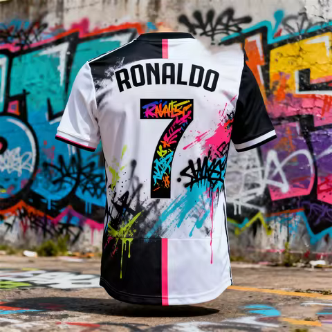 New Arrival Summer Men Jersey Top Fashion Ronaldo Jersey Football Jersey Women Jersey T-Shirts Adult
