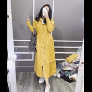 Áo khoác măng tô đi mưa 2 lớp thời trang nư chống thấm chống gió lạnh mùa đông - ao khoac mangto di