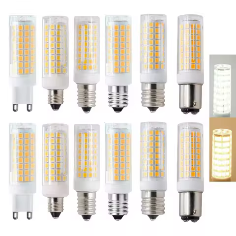 G4 G9 BA15D E11 E12 E14 E17 Dimmable LED Lights Mini 88 LEDs Corn Bulbs 9W Replace 80W Halogen Lamps