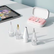 4x Replacement Tips for Apple Pencil 1/2/3/Pro (US B-C), Slim Soft Nibs Included